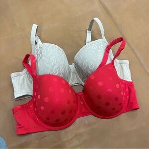 Cacique Bra 46C Red and Beige Bras